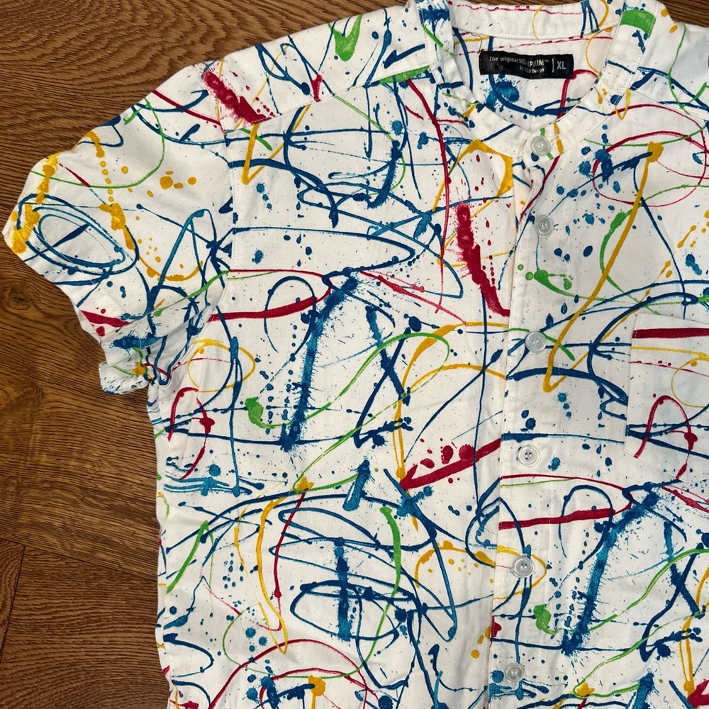 Eclectic Men’s Romper by RompHim | Paint-Splatter - Picture 2 of 10
